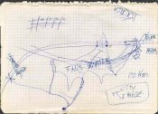 mapa nakreslen� rukou prav�ho �pan�lsk�ho hasi�e